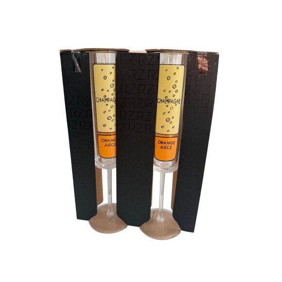 RACHEL ZOE Set of 2 Mimosa Champagne Dishwasher Safe Plastic Flutes NEW NIB - Picture 6 of 6